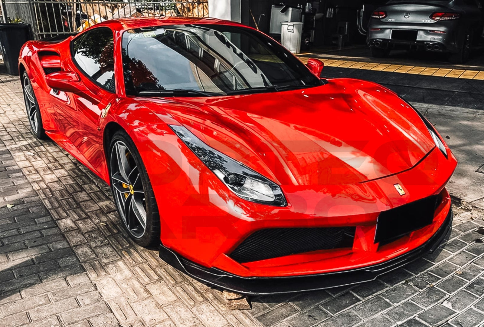 Carbon Fiber R Style Front Lip Ferrari 488 GTB (2015 2020)