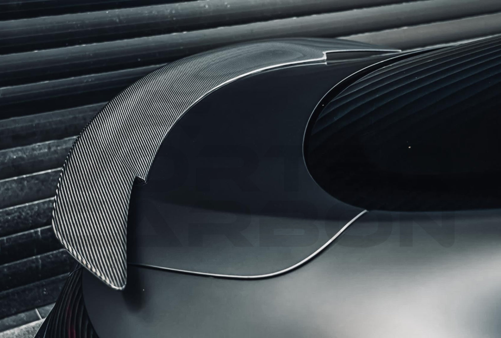 Carbon Fiber R Style Trunk Spoiler Mercedes Benz C Class W205 Coupe (2015 2021).