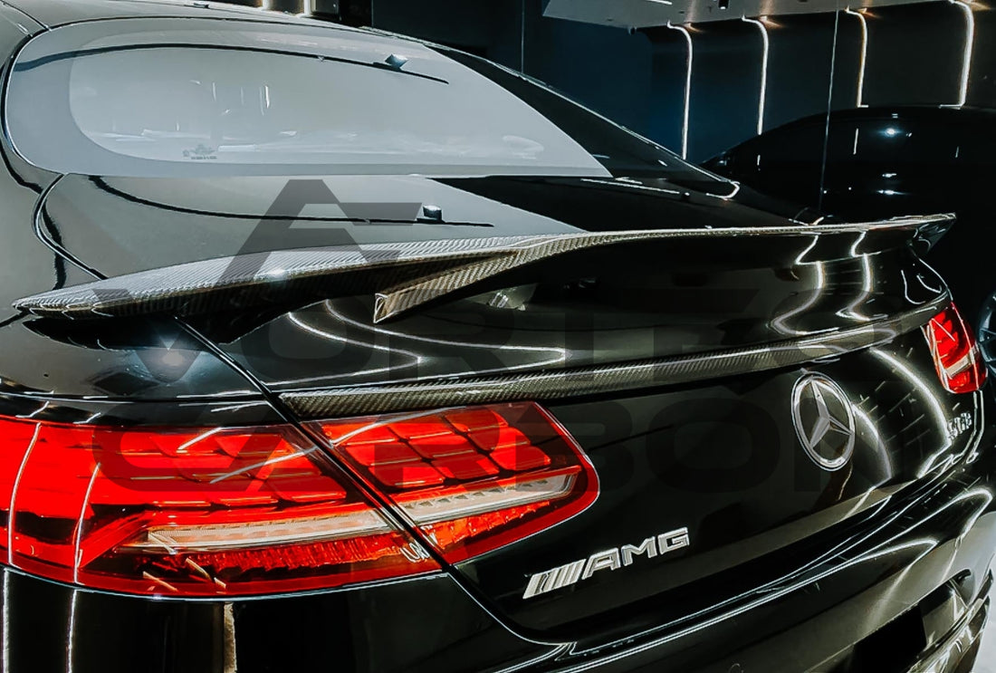 Carbon Fiber R Style Trunk Spoiler Mercedes Benz S Class C217 Coupe (2014 2021)