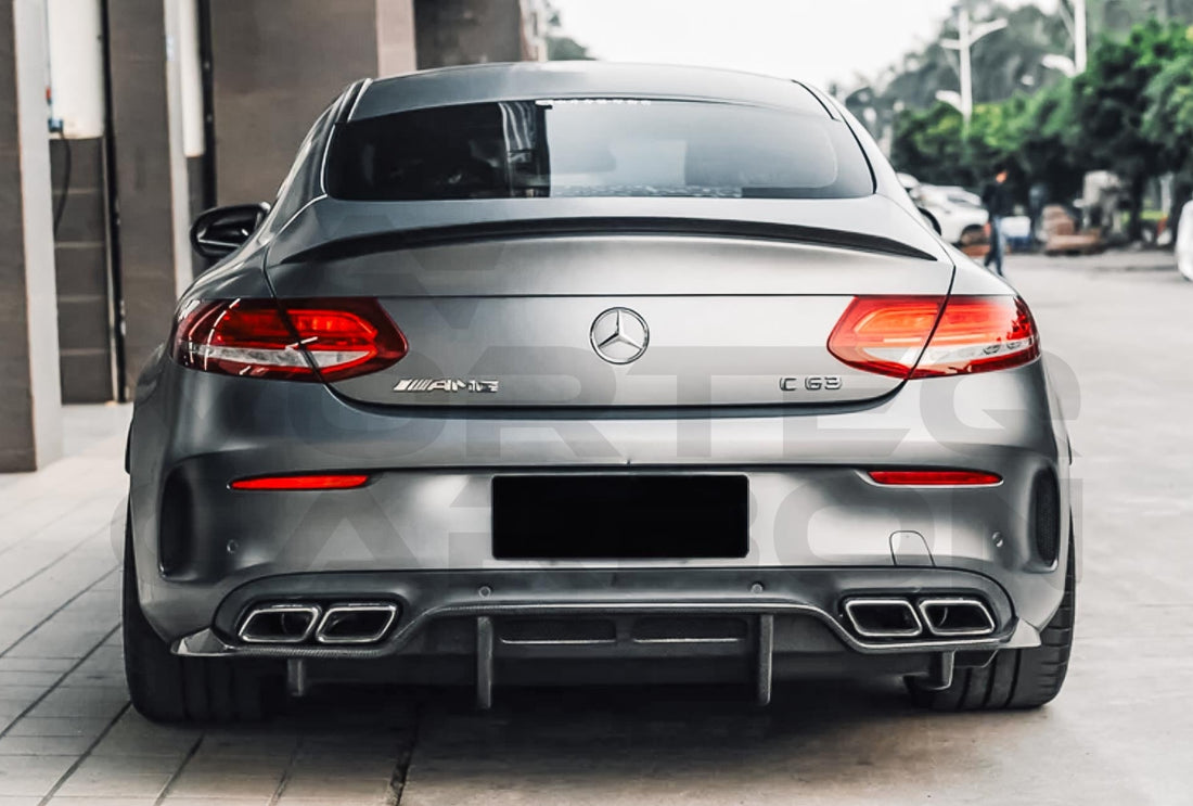Carbon Fiber Rear Diffuser (PS Style) Mercedes Benz W205 C63/S AMG Coupe (2015 2018)