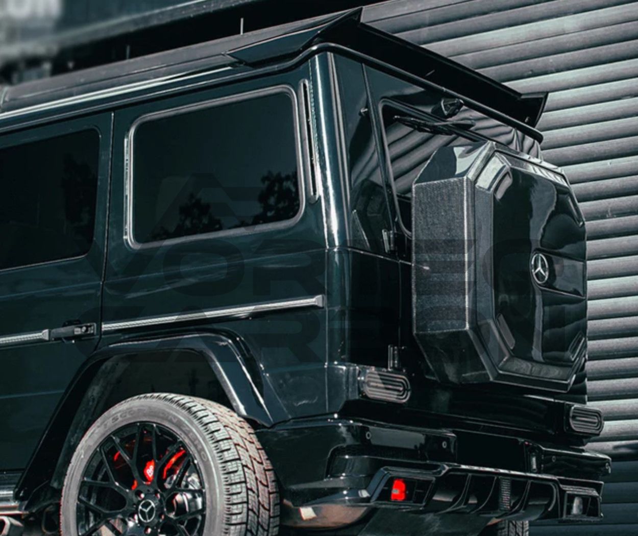 Carbon Fiber Rear Roof Spoiler (V1) Mercedes W463 G Class Wagon (2006 2018) 2