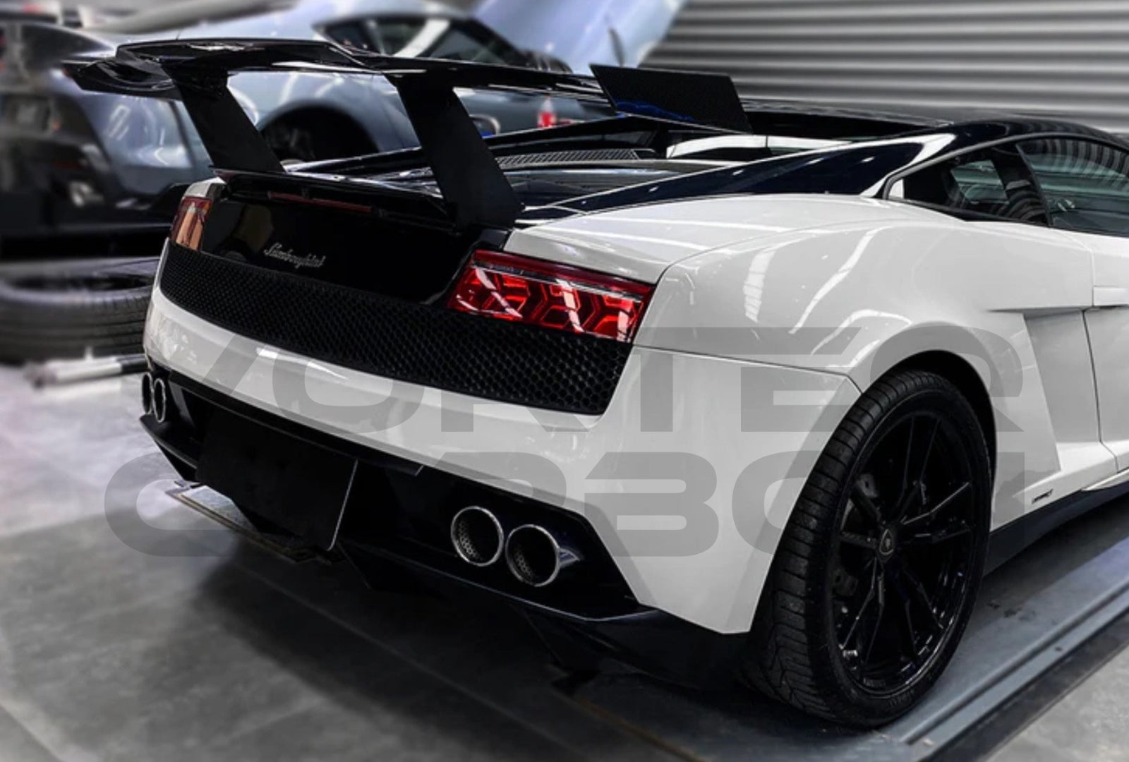 Carbon Fiber STO Style Rear Wing Spoiler Lamborghini Gallardo (2004 2014)
