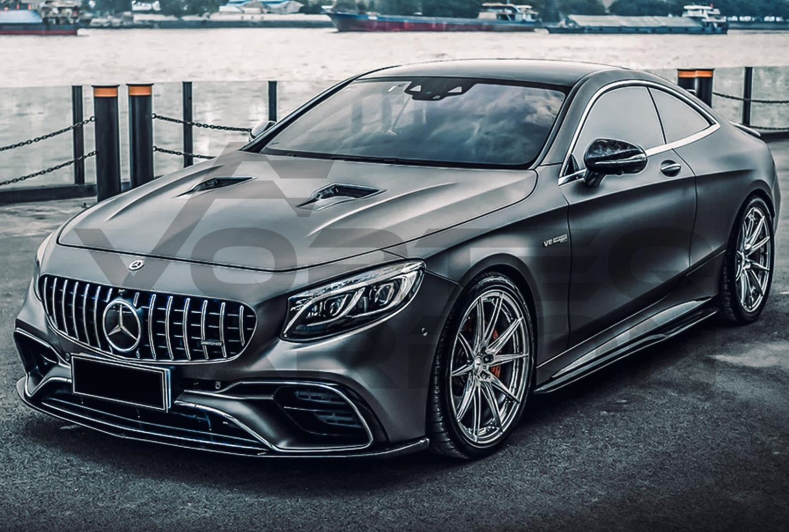 Carbon Fiber Side Skirts Extension Mercedes Benz C217 S63/S65 AMG Coupe (2014 2021)