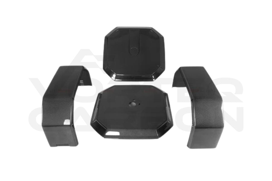 Carbon Fiber Spare Tire Full Cover Replacement - Mercedes W463 G Class Wagon