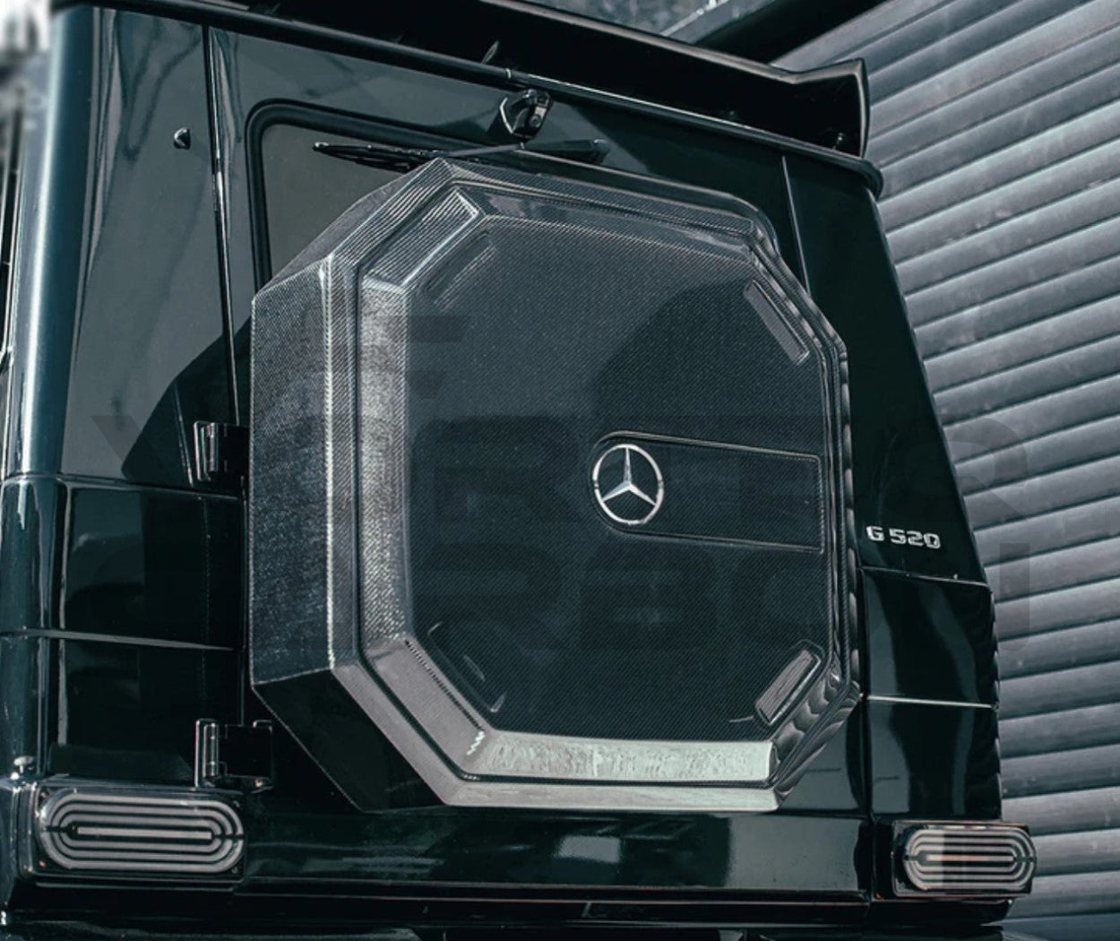 Carbon Fiber Spare Tire Full Cover Replacement Mercedes W463 G Class Wagon (2006 2018)