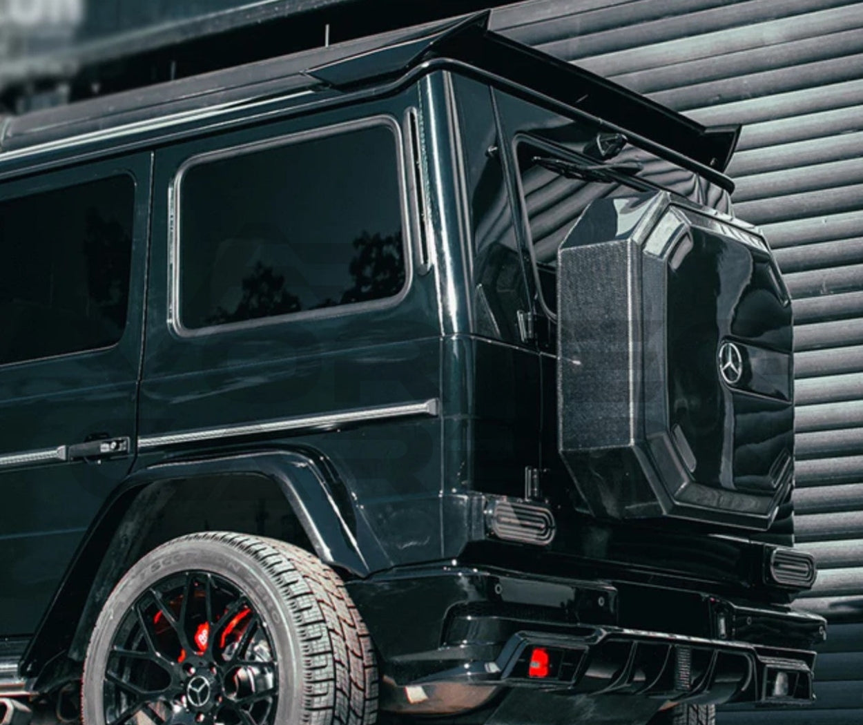 Carbon Fiber Spare Tire Full Cover Replacement Mercedes W463 G Class Wagon (2006 2018).