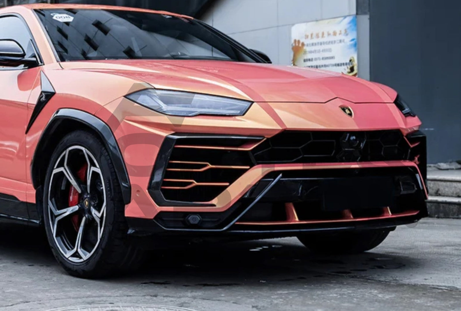 Carbon Fiber T Style Front Bumper Side Vent Trim Lamborghini Urus.