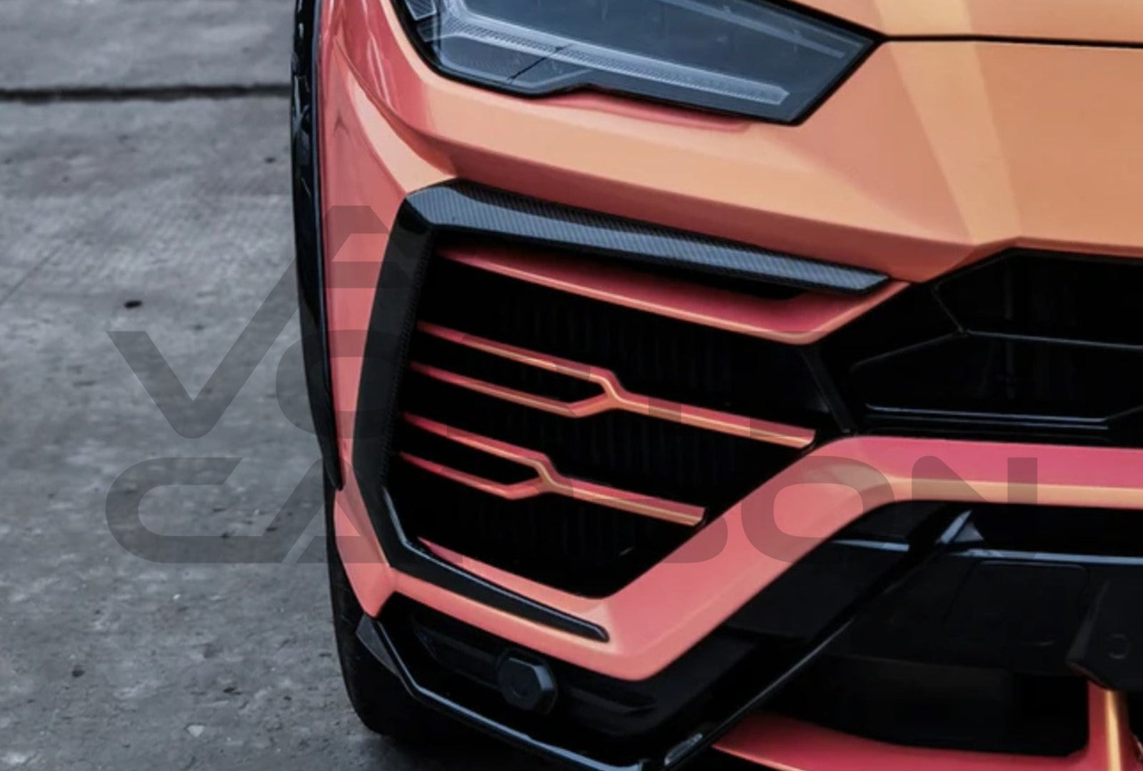 Carbon Fiber T Style Front Bumper Side Vent Trim Lamborghini Urus