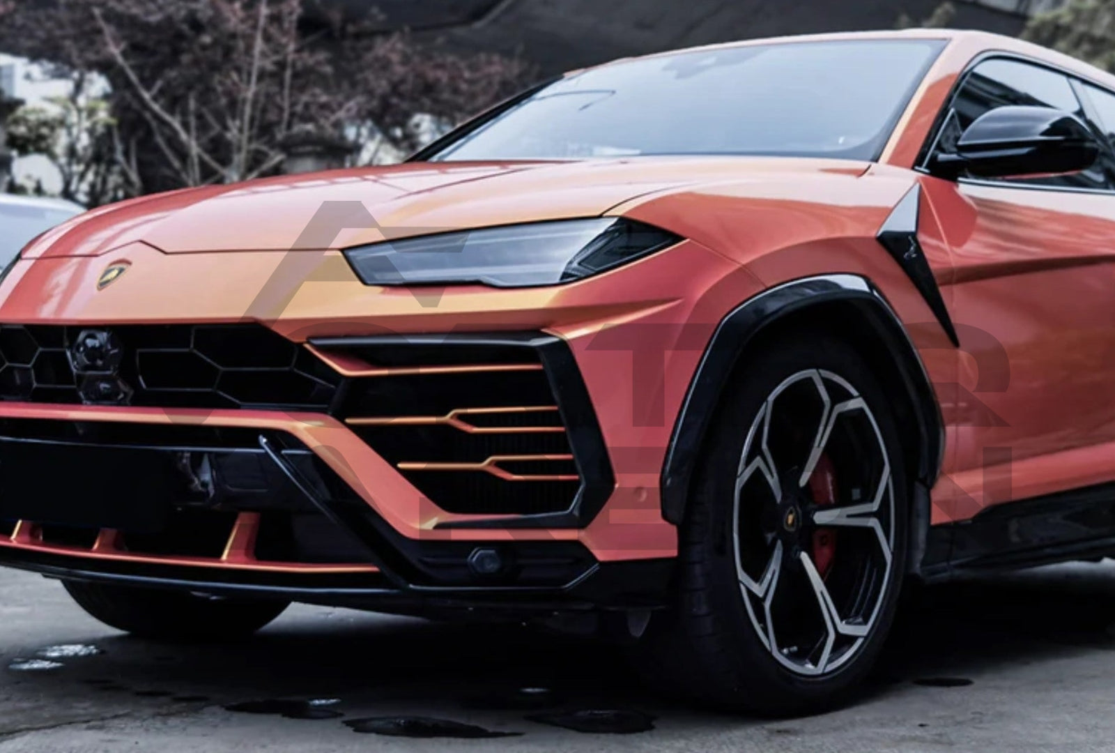 Carbon Fiber T Style Front Bumper Side Vent Trim Lamborghini Urus 1
