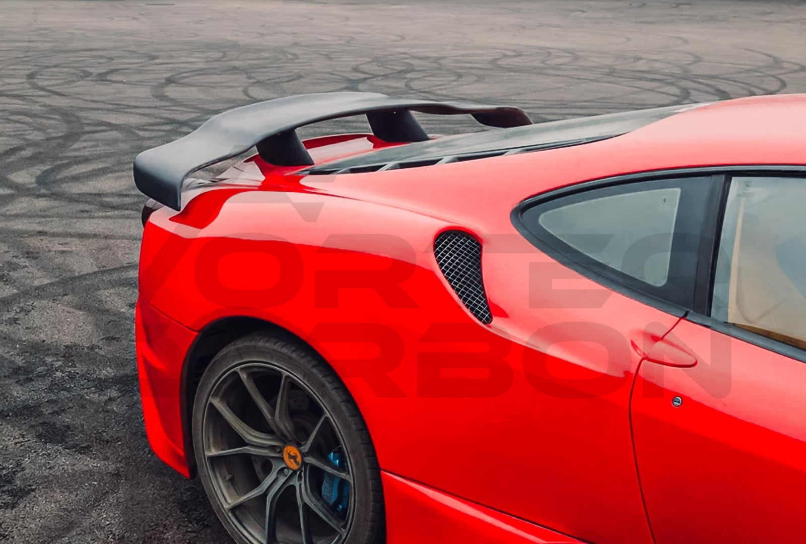 Carbon Fiber V Style Trunk Spoiler Ferrari F430 (2004 2009)