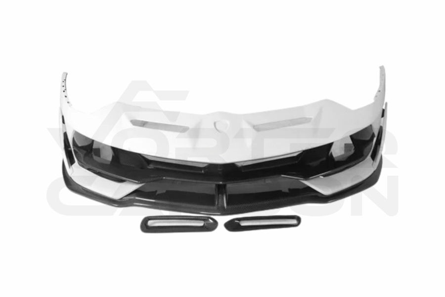 Lamborghini Aventador LP700 LP740 LP750 Coupe Roadster SVJ Style Part Dry Carbon Fiber Front Bumper