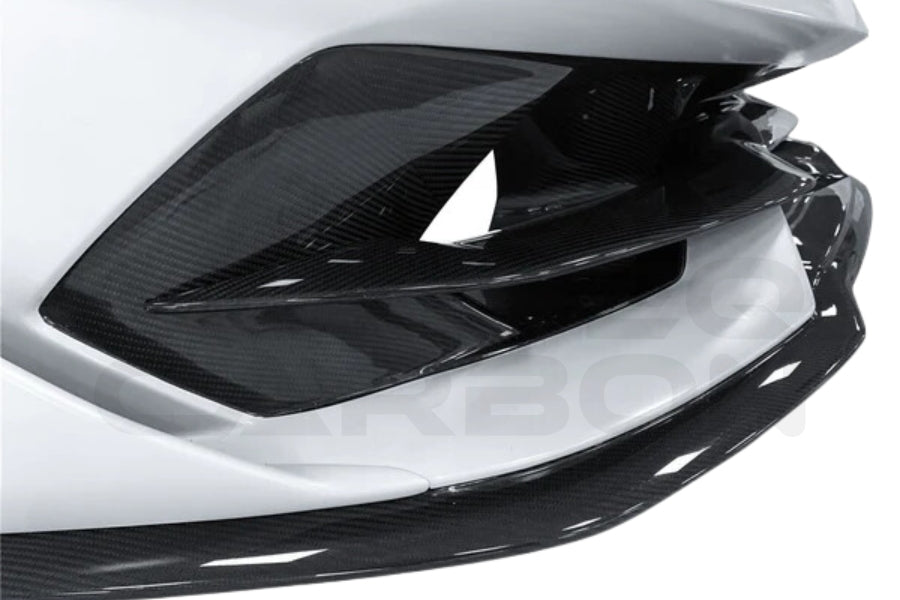 Lamborghini Aventador LP700 LP740 LP750 Coupe Roadster SVJ Style Part Dry Carbon Fiber Front Bumper 06