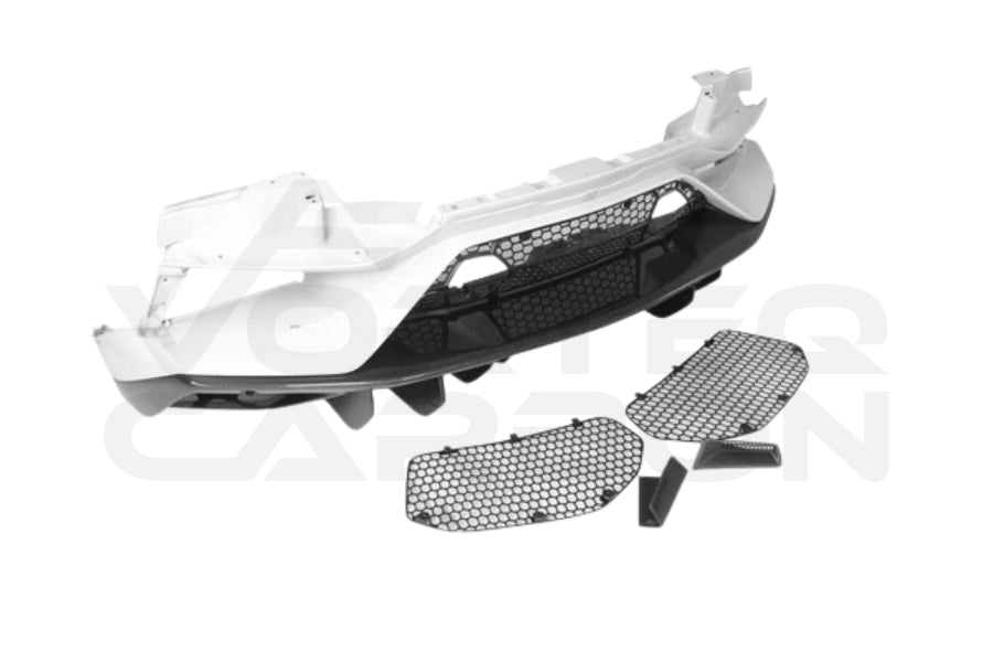 Lamborghini Aventador LP700 LP740 LP750 Coupe Roadster SVJ Style Part Dry Carbon Fiber Rear Bumper