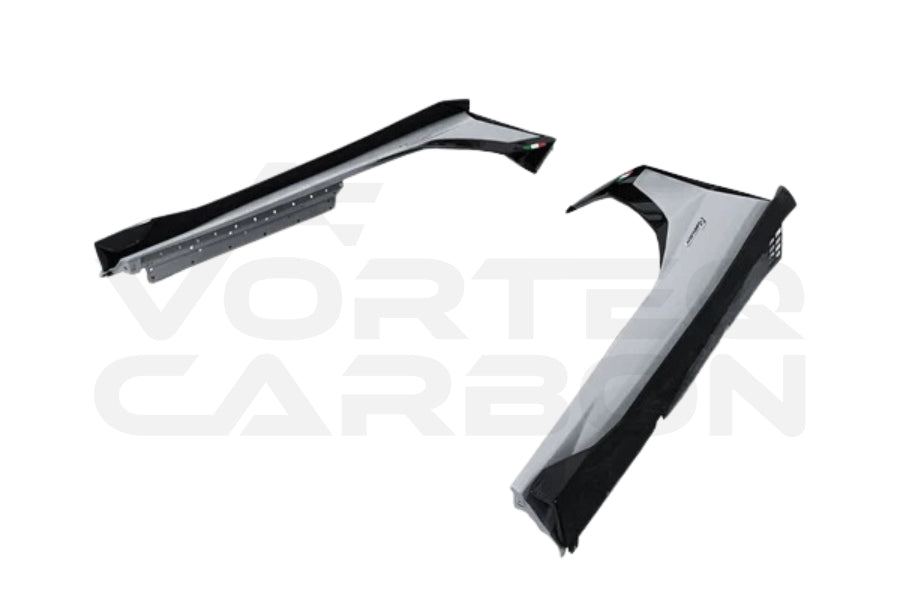 Lamborghini Aventador LP700 LP740 LP750 Coupe Roadster SVJ Style Part Dry Carbon Fiber Side Skirts