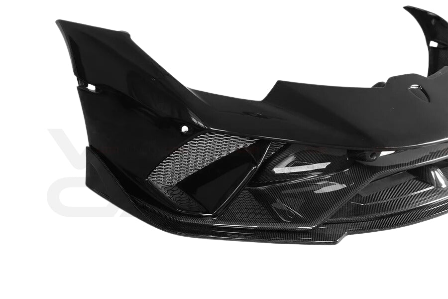 Lamborghini Huracan LP610 & LP580 & EVO & Tecnica BKSS Style Partial Carbon Front Bumper with Lip