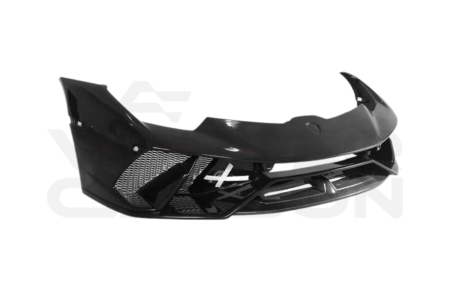 Lamborghini Huracan LP610 & LP580 & EVO & Tecnica BKSS Style Partial Carbon Front Bumper with Lip