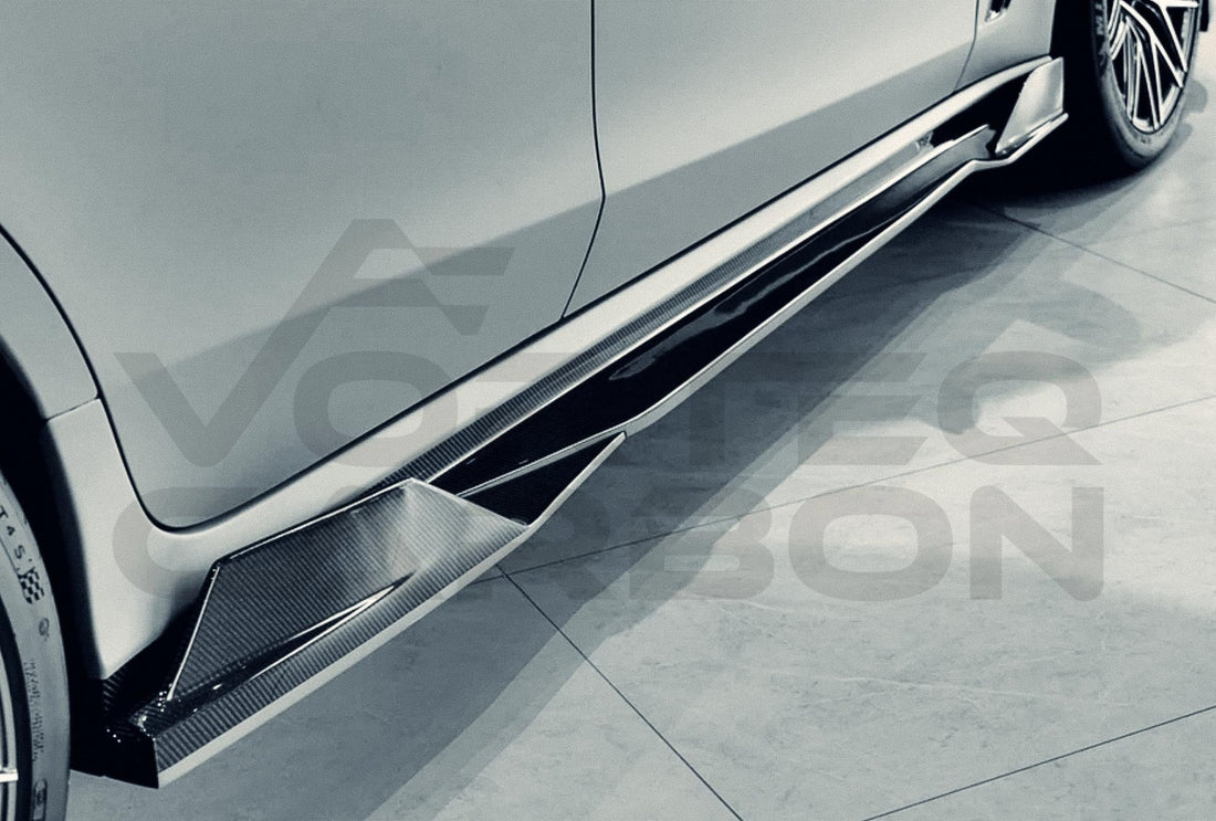 Partial Carbon Fiber I Style Side Skirts (V2) Mercedes Benz AMG GT63/S 4 Door Coupe X290 (2019 2024)