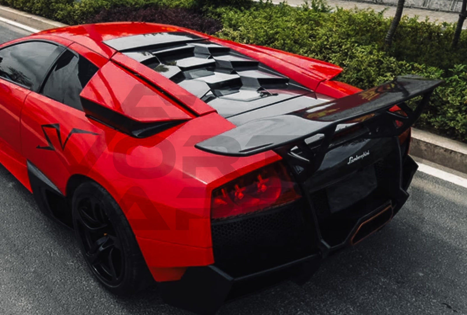 Partial Carbon Fiber SV Style Rear Bumper & Wing Lamborghini Murcielago (2001 2010).