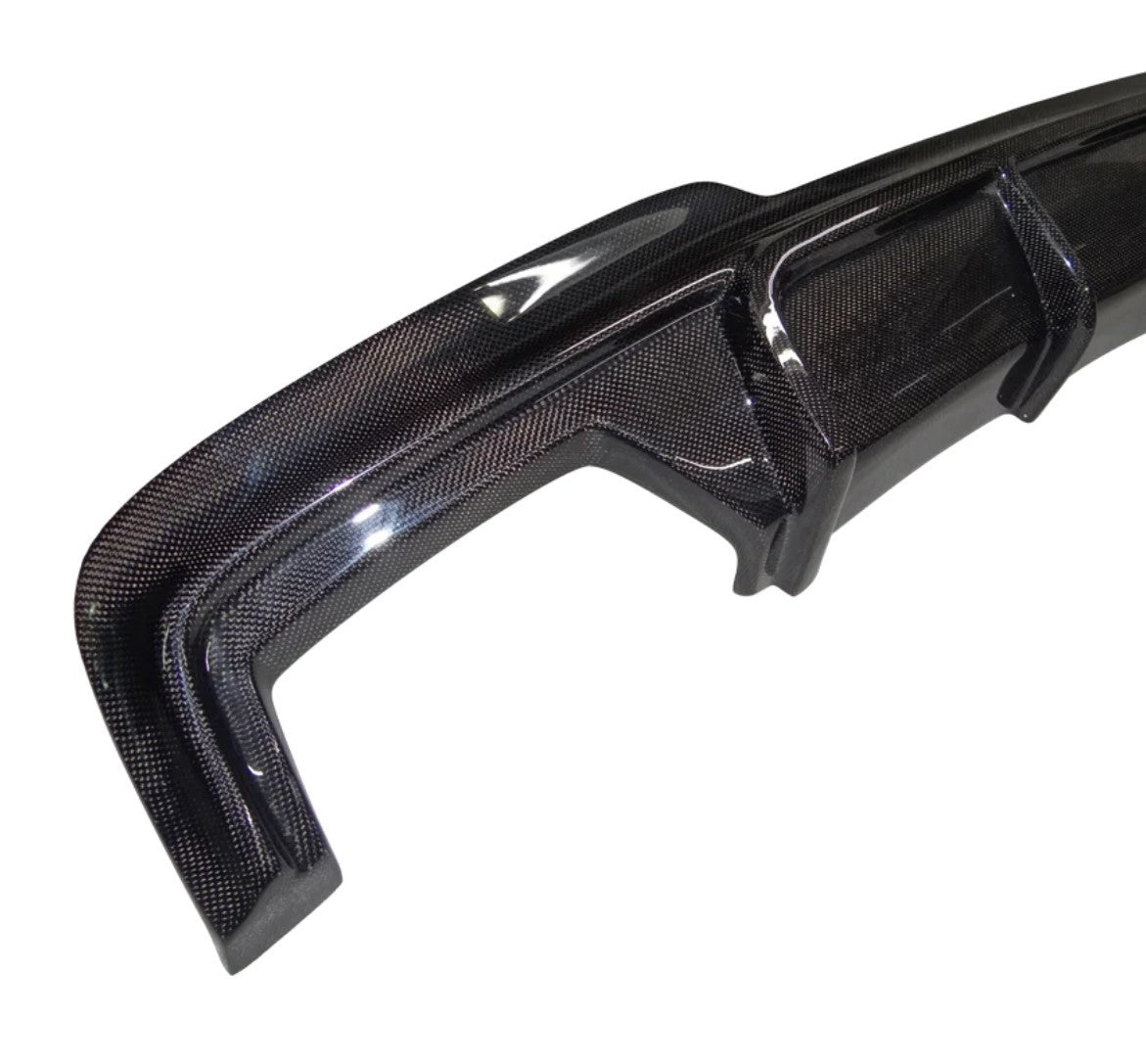 Carbon Fiber V Style Rear Diffuser (Quad Tips) - BMW 5 Series F10 (M-Sport)