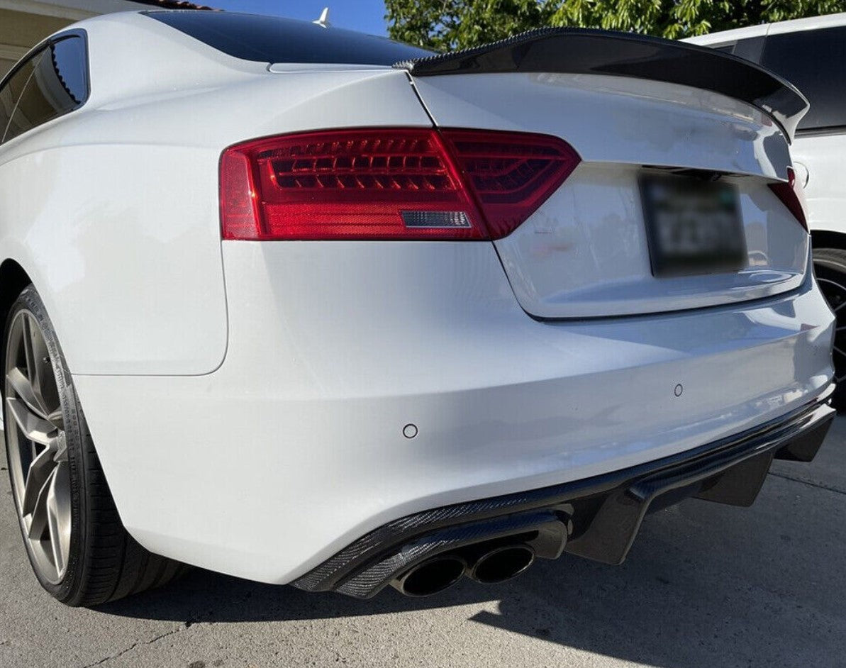 Carbon Fiber Trunk Spoiler Duckbill Style - Audi S5 RS5 B8/B8.5 Coupe (2008-2016)