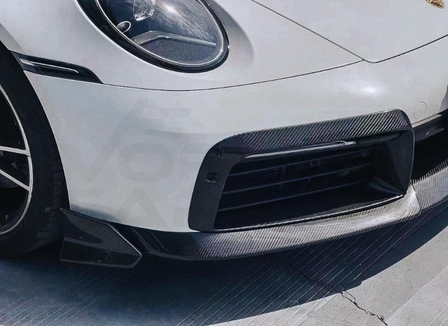 Carbon Fiber B Style Front Lip - Porsche 992 911 Turbo S (2019-2022)
