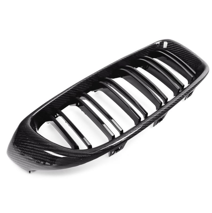 Carbon Fiber Front Kidney Grilles (Dual Slat) - BMW F32 F33 F36