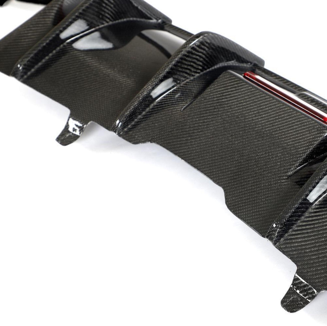 Carbon Fiber F1 LED K Style Rear Diffuser - Audi A3 S-Line / S3 Sedan 8V (2017-2020)