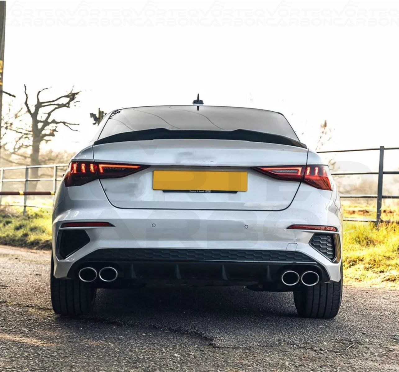 Carbon Fiber Trunk Spoiler PSM High Kick Style - Audi A3 S3 RS3 Sedan (2022-2024)