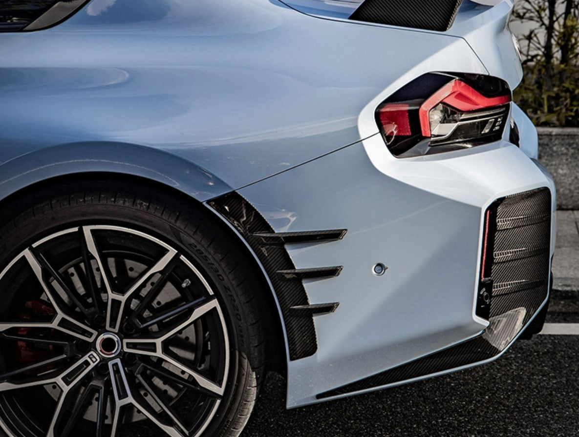Carbon Fiber M Performance Style Rear Fender Spats Trim - BMW G87 M2
