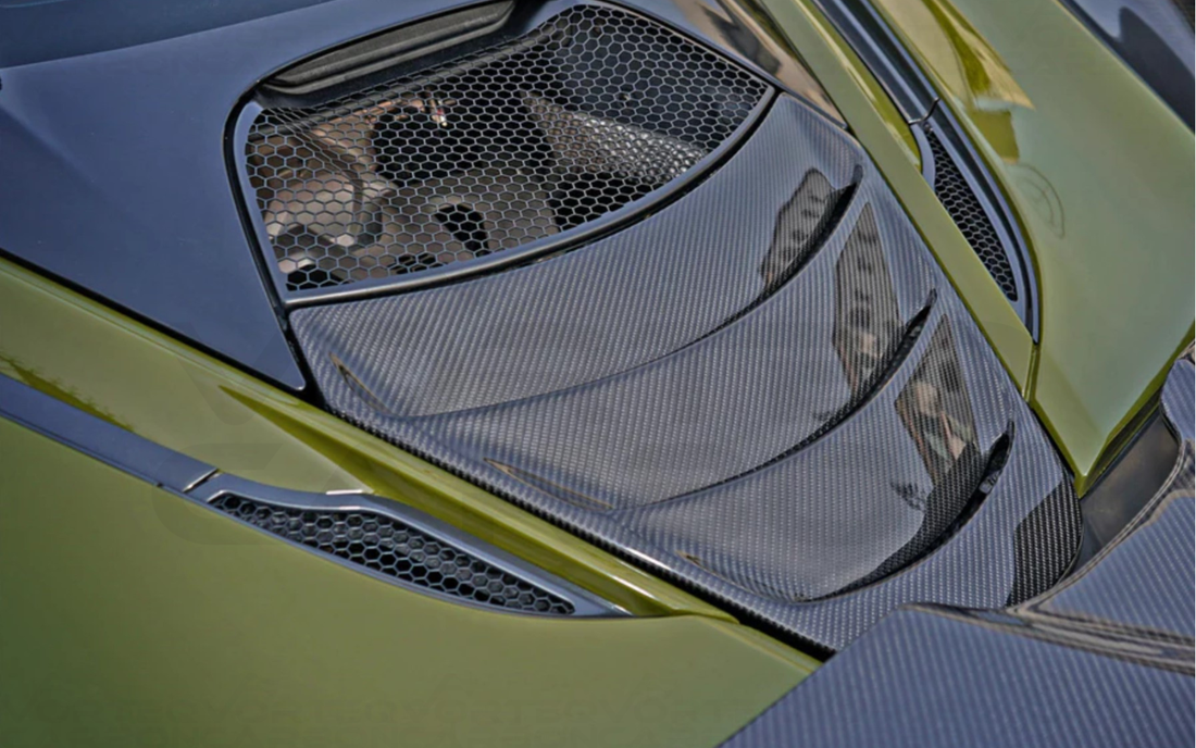 vorteq carbon fiber mclaren 720s front hood bonnet vents