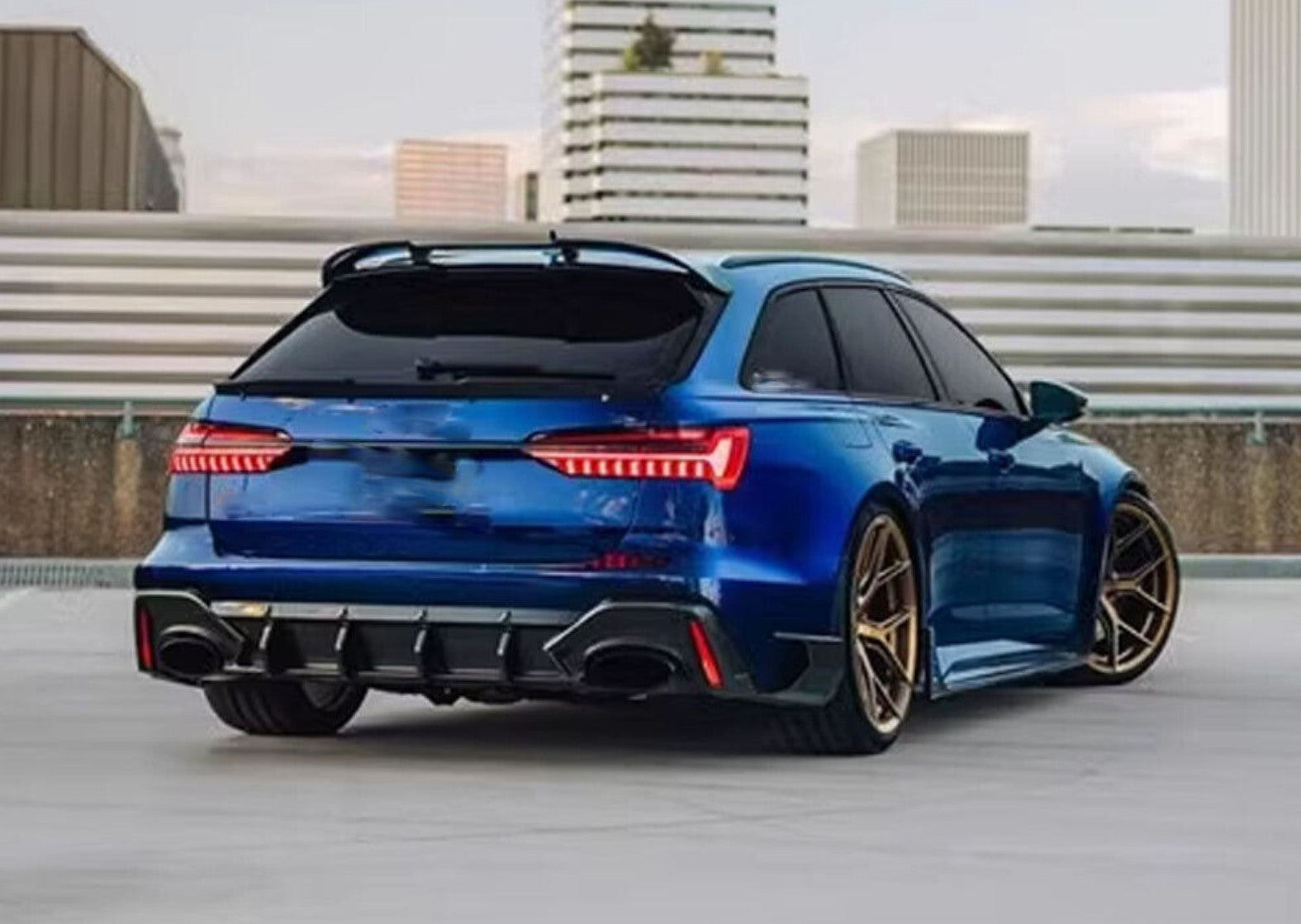 Carbon Fiber Rear Trunk Roof Spoiler - Audi RS6 C8 Avant (2019-2023)
