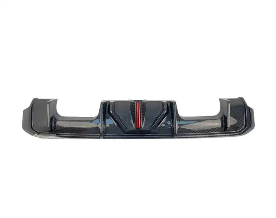Carbon Fiber J Style LED Rear Diffuser - BMW G80 M3 / G82 M4