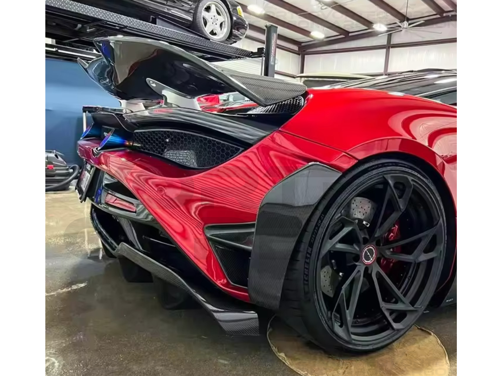 Carbon Fiber R Style High Kick Rear Spoiler Wing - McLaren 720S