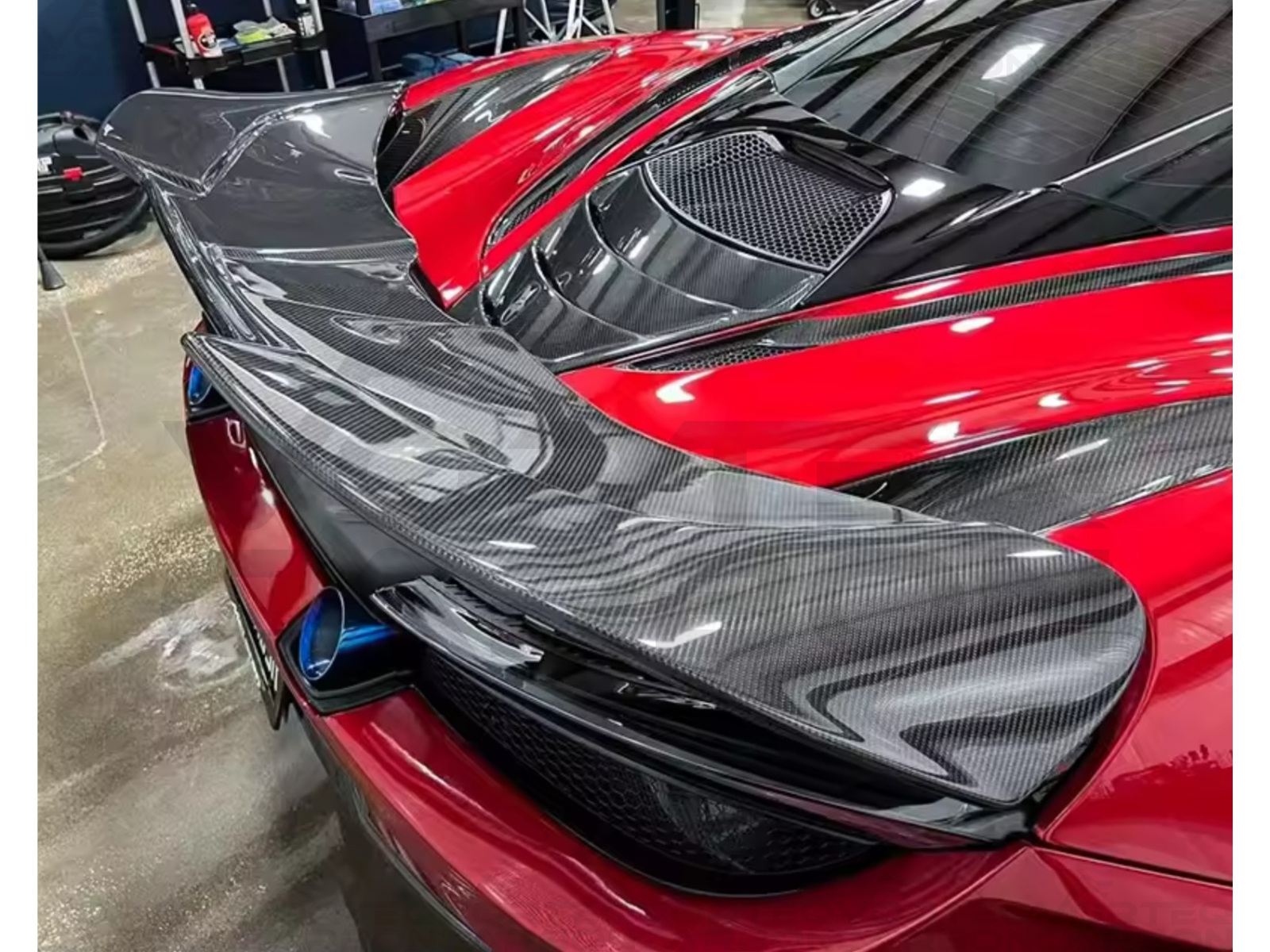 Carbon Fiber R Style High Kick Rear Spoiler Wing - McLaren 720S