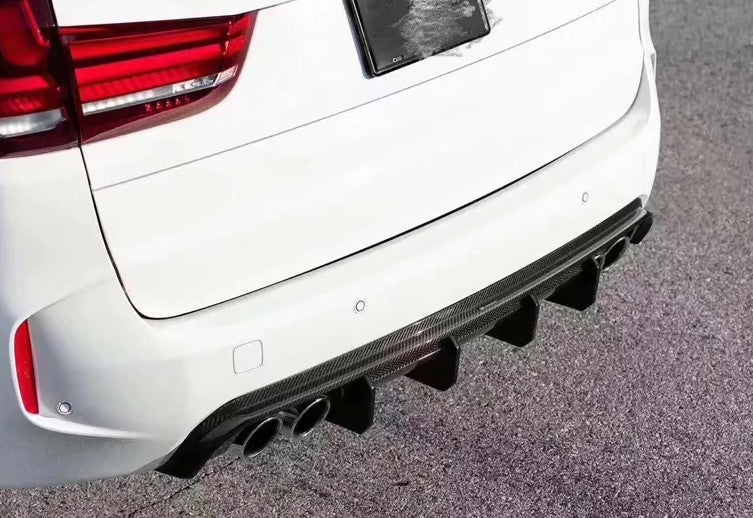 Carbon Fiber V Style Rear Diffuser - BMW X5M X6M