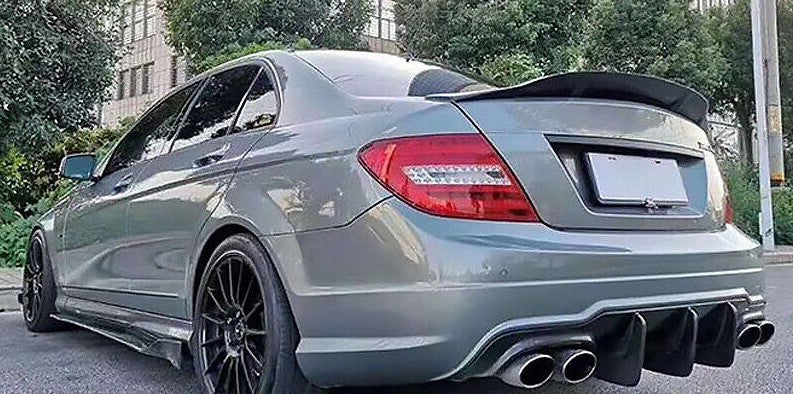 Carbon Fiber Trunk Spoiler Duckbill R Style - Mercedes W204 Coupe