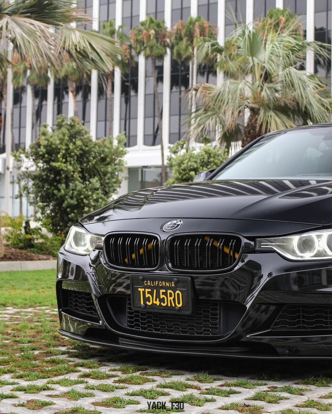 Gloss Black Front Kidney Grilles (Dual Slat) - BMW F30 F31