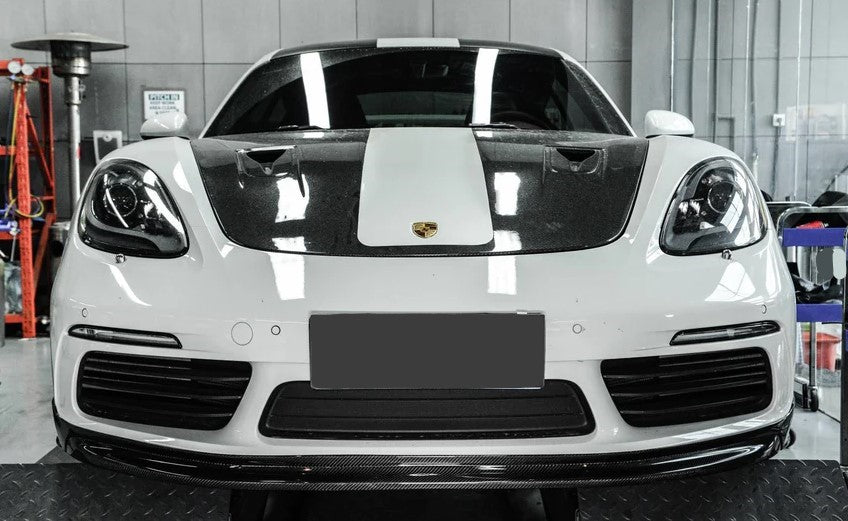 Carbon Fiber BKSS Style Front Lip - Porsche 718 Cayman/Boxster (2016-2023)