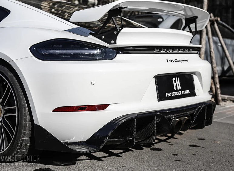 Carbon Fiber BKSS Style Rear Diffuser - Porsche 718 Cayman/Boxster (2016-2023)