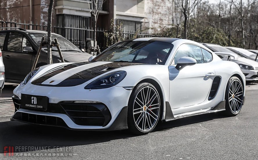 Carbon Fiber Side Skirts - Porsche 718 Cayman/Boxster (2016-2023)