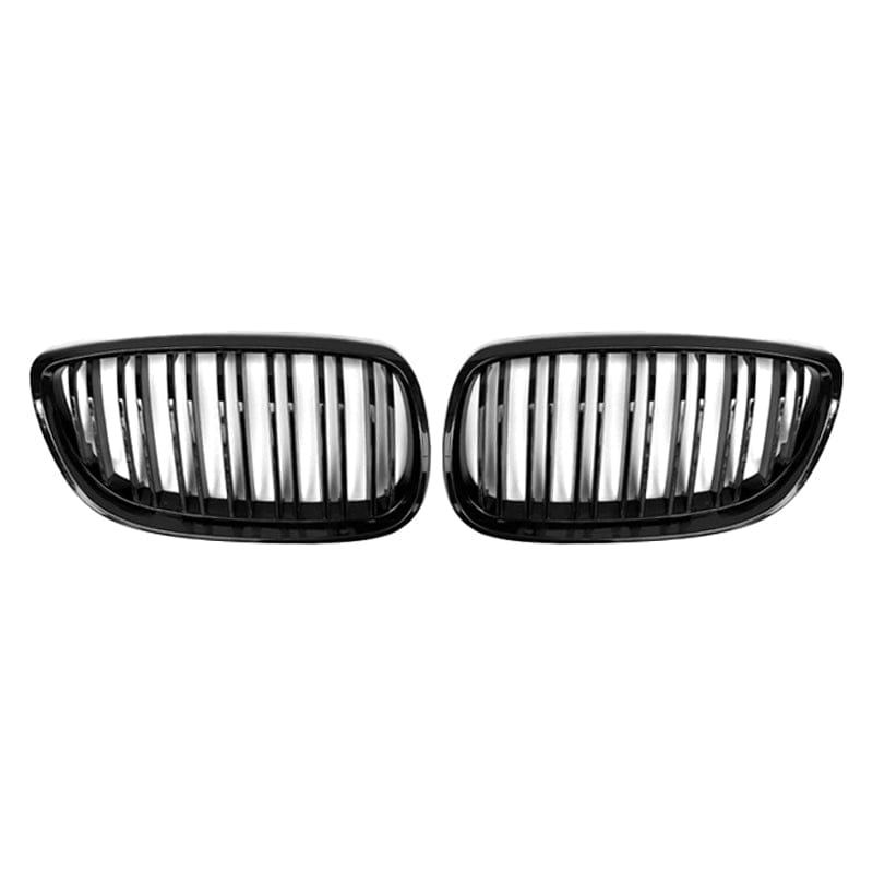 Gloss Black Front Kidney Grilles (Dual Slat) - BMW E92 E93