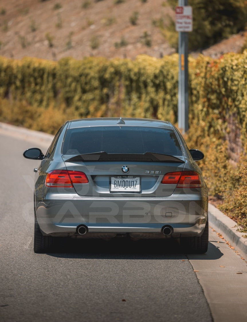 Carbon Fiber Trunk Spoiler PSM High Kick Style - BMW E90 E92 E93 3 Series & M3