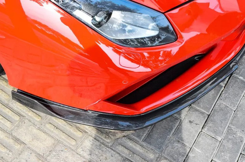 Carbon Fiber V Style Front Lip - Ferrari 488