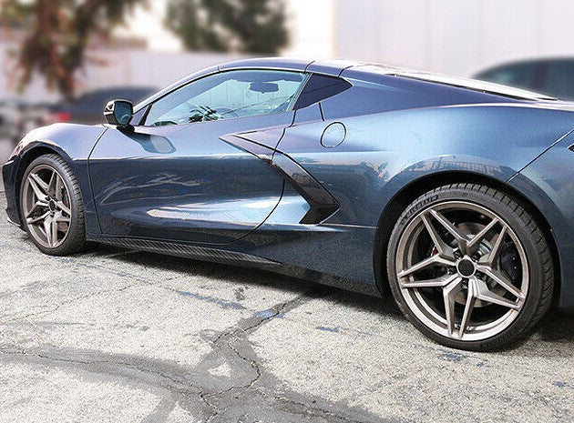 Carbon Fiber Performance Z51 Style Side Skirt Extensions - Chevrolet Corvette C8 Stingray