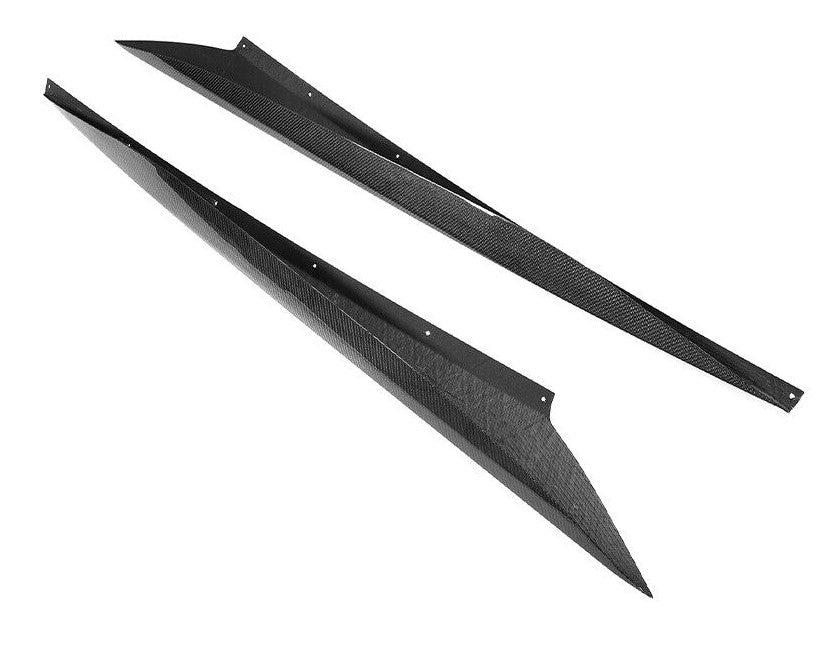 Carbon Fiber Performance Z51 Style Side Skirt Extensions - Chevrolet Corvette C8 Stingray