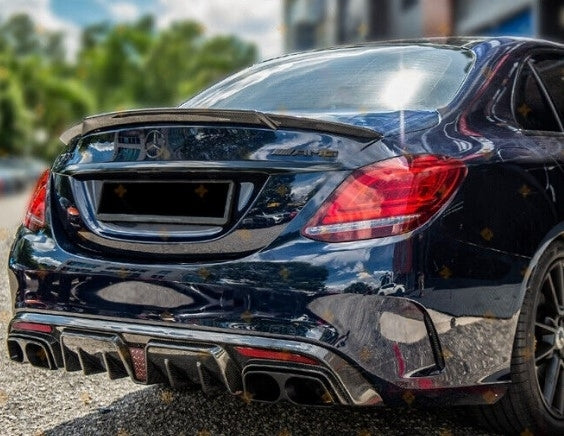 Carbon Fiber Rear F1 Diffuser - Mercedes W205 C43 C63 AMG (2015-2021)