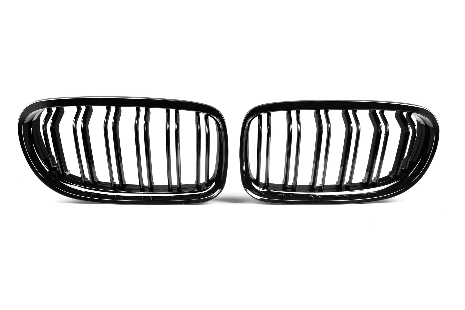 Gloss Black Front Kidney Grilles (Dual Slat) - BMW E90 E91
