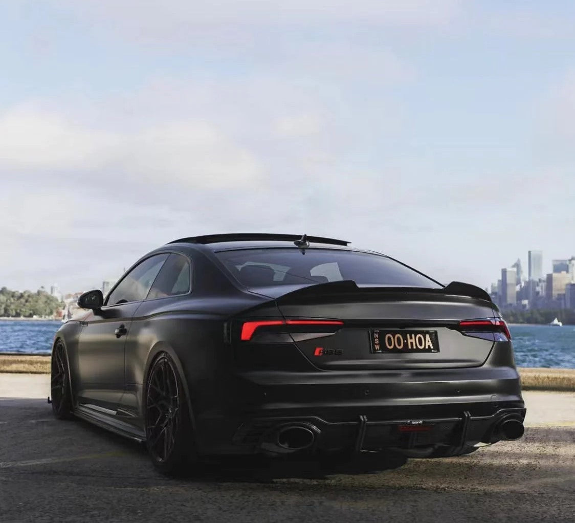 Carbon Fiber Trunk Spoiler PSM High Kick Style - Audi A5 Coupe