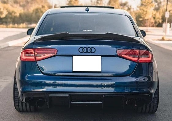 Carbon Fiber Trunk Spoiler PSM High Kick Style - Audi A4 B8 (2008-2012)