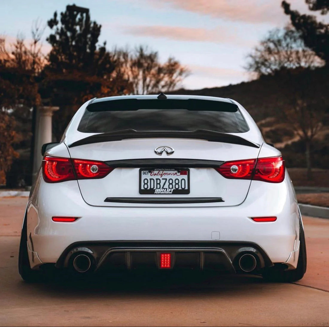 Carbon Fiber Rear LED Brake Light Diffuser - Infiniti Q50